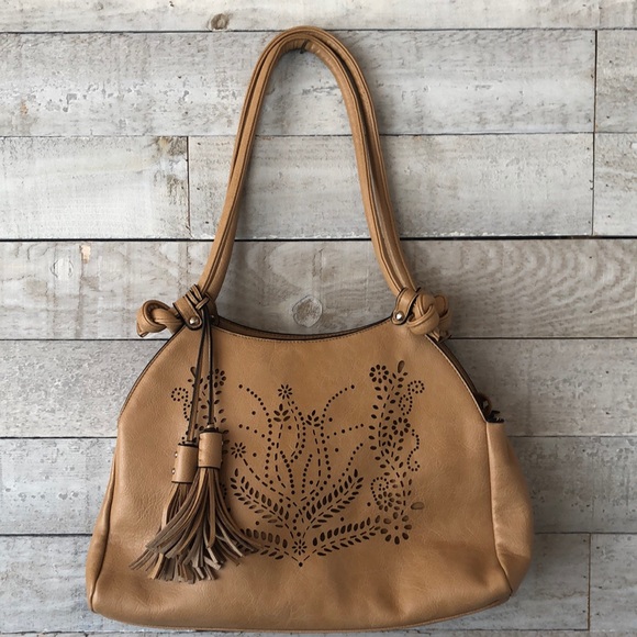 Baci Italian leather laser cut handbag - Picture 1 of 15